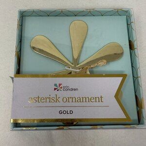 Erin Condren Gold Metal Asterisk Ornament Christmas Snowflake Bookmark